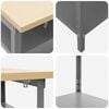 vidaXL Work Table with Shelf Grey 100 x 55 x 85 cm Powder-Coated Steel