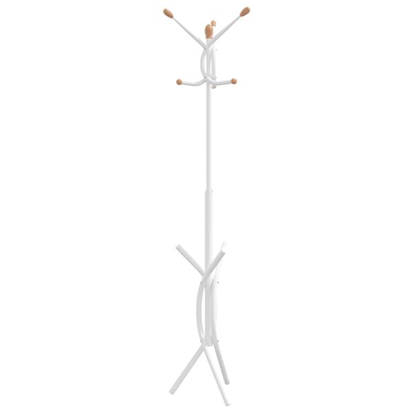 vidaXL Coat Stand White 176 cm Powder-coated Iron