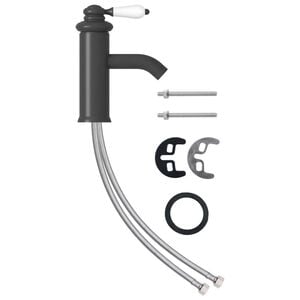 vidaXL Bathroom Basin Faucet Grey 130x180 mm