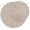 vidaXL Shaggy Rug PAMPLONA High Pile Modern Beige &Oslash; 80 cm