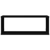 vidaXL Wall Cube Shelf 4 pcs Black 60x15x23 cm Engineered Wood