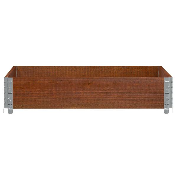 vidaXL Garden Planter Brown 100x100 cm Solid Wood Pine
