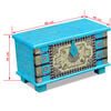 vidaXL Storage Chest Blue Mango Wood 80x40x45 cm