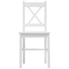 vidaXL 11 Piece Dining Set Pinewood White