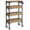 vidaXL Kitchen Trolley Artisan Oak 53 x 20 x 76 cm Engineered Wood