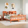 vidaXL Bookcase Bed without Mattress Wax Brown 180x200 cm Super King Solid Wood Pine