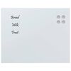 vidaXL Wall-mounted Magnetic Board White 50x40 cm Tempered Glass