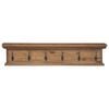 vidaXL Wall Mounted Coat Rack Natural 100 x 10 x 20 cm Solid Teak Wood