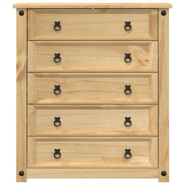 vidaXL Chest of Drawers Corona 80x40x89 cm Solid Wood Pine