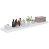 vidaXL Floating Wall Shelf High Gloss White 120x23.5x3.8 cm MDF