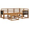 vidaXL Outdoor Sofa Set 5 pcs Natural Solid Acacia Wood