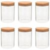 vidaXL Storage Glass Jars with Cork Lid 6 pcs 650 ml