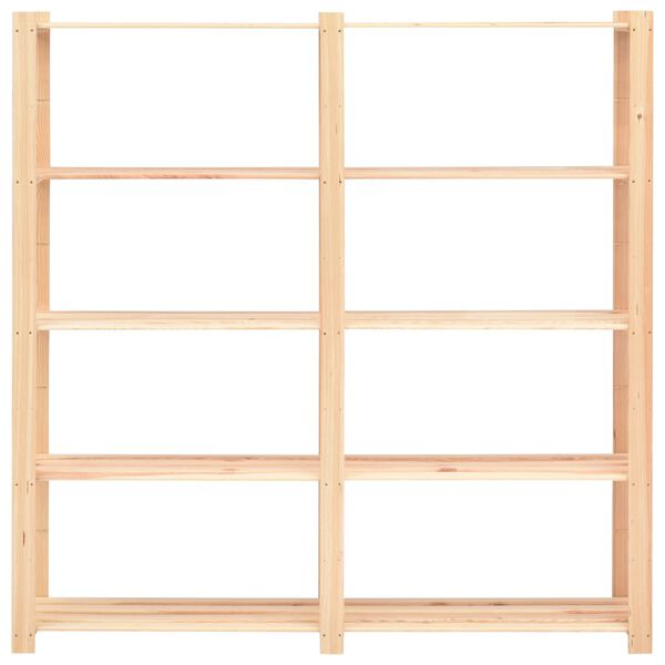 vidaXL 5-Tier Storage Rack 170x38x170 cm Solid Pinewood 500 kg