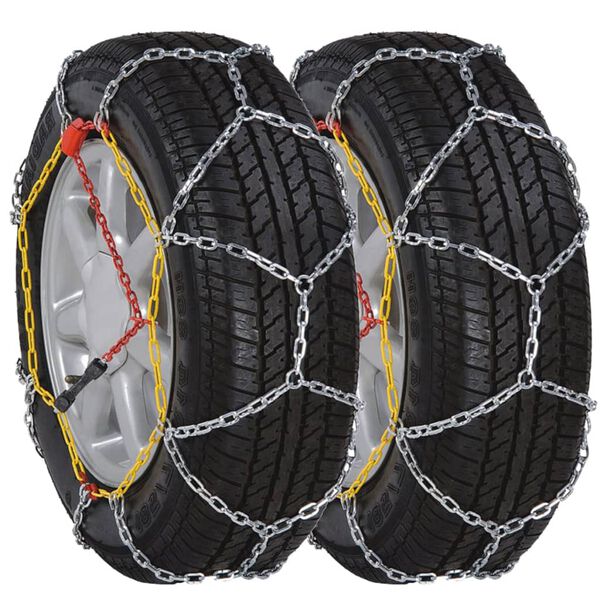2 Car Snow Chains 12mm KN90 205/55-16 205/65-15 205/50-17 215/45-17