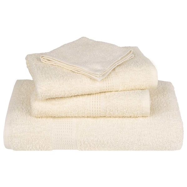 vidaXL Wash Towels "FROGN" 4 pcs Cream 30x30 cm 360 gsm