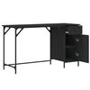 vidaXL Computer Desk Black 131x48x75 cm Engineered Wood
