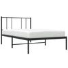 vidaXL Metal Bed Frame without Mattress with Headboard Black 90x190cm