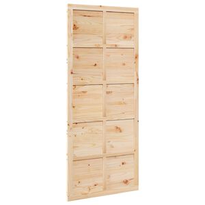 vidaXL Barn Door Natural 80 x 2.5 x 208 cm Solid Pine Wood