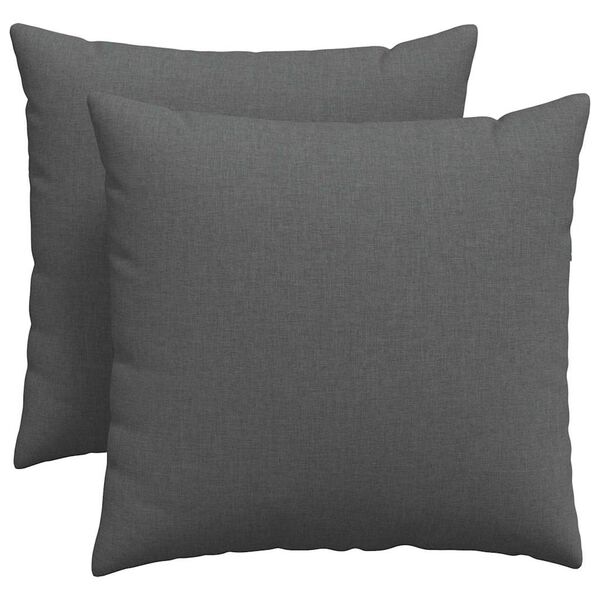 vidaXL Sofa Pillows 2 pcs Dark Grey 50 x 50 cm Fabric