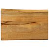 vidaXL Table Top 50x40x2.5 cm Live Edge Solid Wood Mango