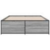 vidaXL Bed Frame without Mattress Grey Sonoma 120x200 cm