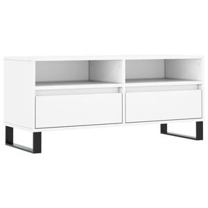vidaXL TV Cabinet White 100x34.5x44.5 cm Engineered Wood