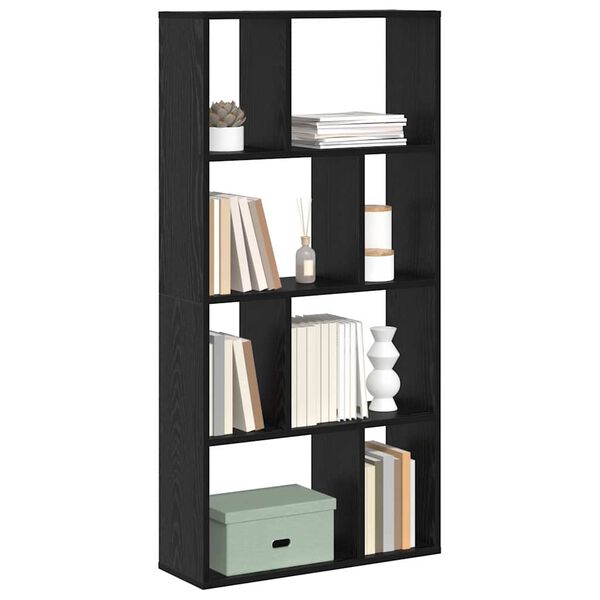 vidaXL Book Cabinet Black Oak 60 x 20 x 102.5 cm Engineered Wood