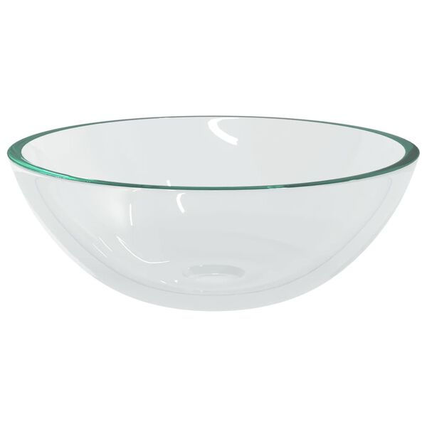 vidaXL Basin Glass 50x37x14 cm Transparent