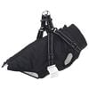 vidaXL Dog Coat with Harness Black M Fleece and Polyester