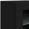 vidaXL Sideboard with LED Lights Black 181.5x37x67 cm