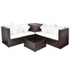 vidaXL Patio Furniture | Brown | PE rattan | Medium | Removable Covers