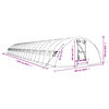 vidaXL Greenhouse with Steel Frame White 110 m&sup2; 22x5x2.3 m