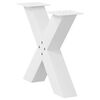 vidaXL Coffee Table Legs X-Shaped 2 pcs White 50x(42-43) cm Steel