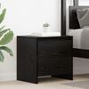 vidaXL Bedside Cabinet Black Oak 45 x 34 x 44.5 cm Engineered Wood