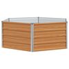 vidaXL Raised Garden Bed Wood Look 129 x 129 x 45 cm Galvanised Steel