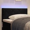 vidaXL LED Headboard with Headboard Black 90 cm Faux Leather
