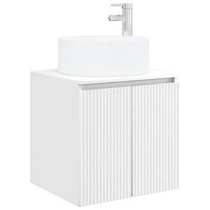 vidaXL Wall-mounted Sink Vanity White 49.5 x 44.5 x 65.5 cm