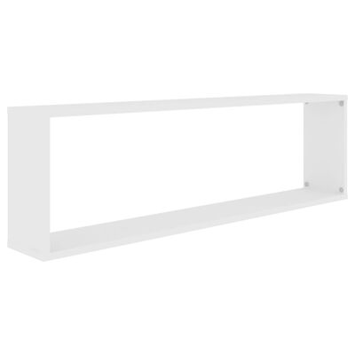 vidaXL Wall Cube Shelf 2 pcs White 100x15x30 cm Engineered Wood