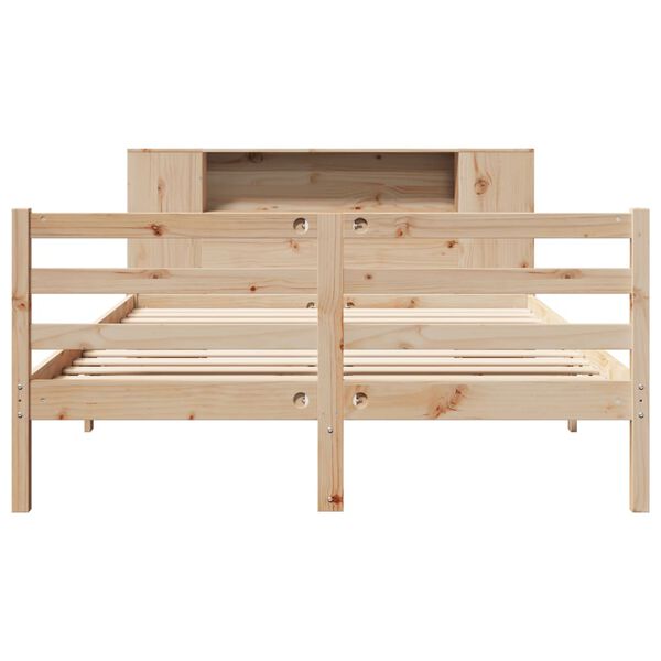 vidaXL Bookcase Bed without Mattress 120x190 cm Small Double Solid Wood Pine