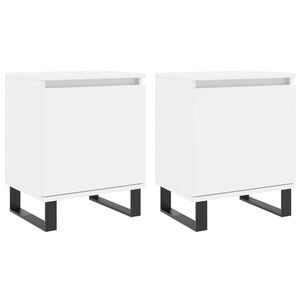 vidaXL Bedside Cabinets 2 pcs White 40x30x50 cm Engineered Wood