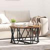 vidaXL Coffee Table Old Wood 80 x 80 x 42 cm Engineered Wood and Steel