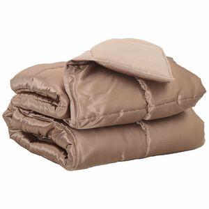 vidaXL Full Year Duvet Gold 200 x 140 cm Satin and Microfiber