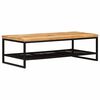 vidaXL Coffee Table Brown and Black 110 x 55 x 35 cm Solid Mango Wood