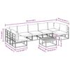 vidaXL Garden Sofa Set with Cushion 8 pcs Black Aluminium