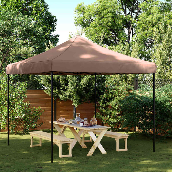 vidaXL Party Tent Folding Brown 292 x 292 x 315 cm Oxford Fabric
