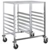 vidaXL Tray Trolley with 12 GN Containers 75x55x87 cm Stainless Steel