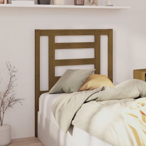 vidaXL Bed Headboard Honey Brown 81x4x100 cm Solid Wood Pine