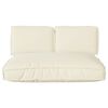 vidaXL Pallet Cushion Set 3 pcs Cream 120 x 80 x 12 cm Oxford fabric