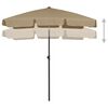 vidaXL Beach Parasol Taupe 180x120 cm