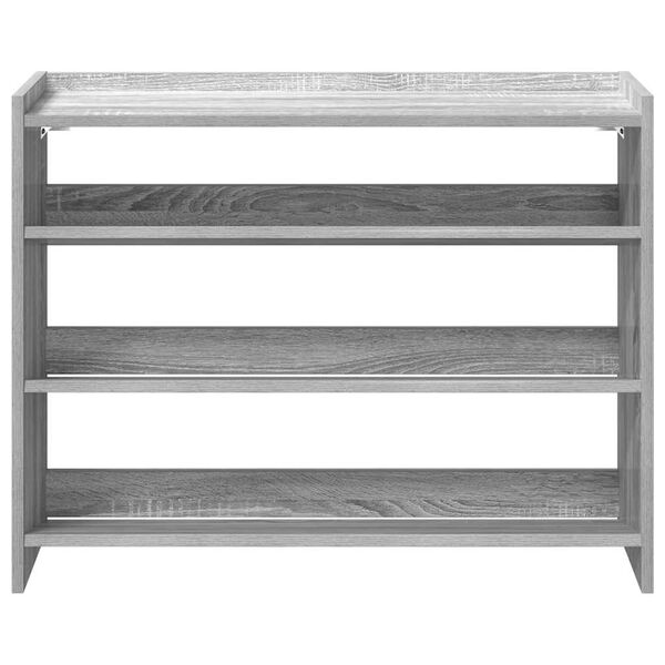 vidaXL Shoe Rack Grey Sonoma 80x25x62 cm Engineered Wood